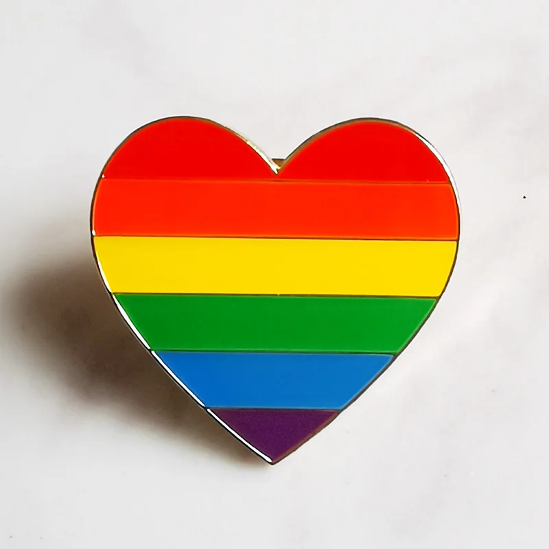 Радужная брошь с любовным письмом знаки Creativo металлическая булавка для