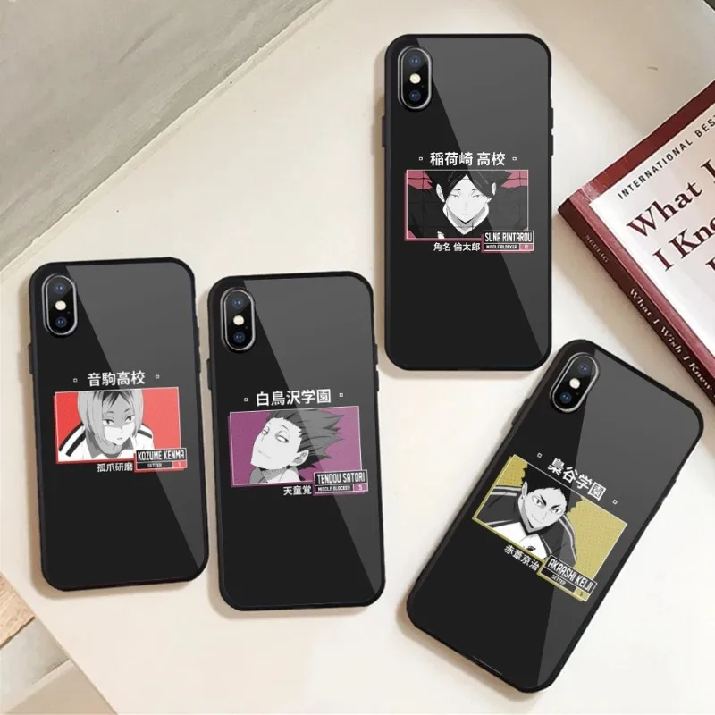 Haikyuu Hinata атакующий телефонный чехол для IPhone 14 13 12 11 XS X 8 7 6 Plus Mini Pro Max SE 2022 Черный PC TPU