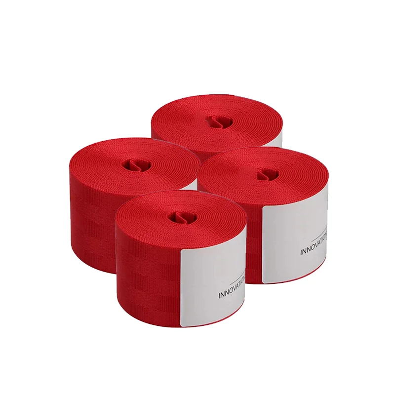 

4 Шт., Автомобильные Ремни Безопасности С Красной Кромкой, Высокопрочная Полиэфирная Лямка, 3,6 М X 48 Мм, Ремни Безопасности