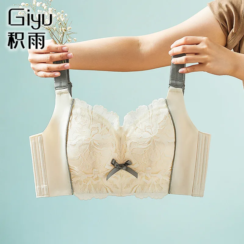 

Autumn Winter female трусы женские Girl Sexy gathered together Underwear Bra Adjustable Bra lace Large size thin lingerie