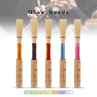 assorted 5pcs oboe reeds 5 colors optional medium strength hand scraped double reed bundle for beginners intermediate players