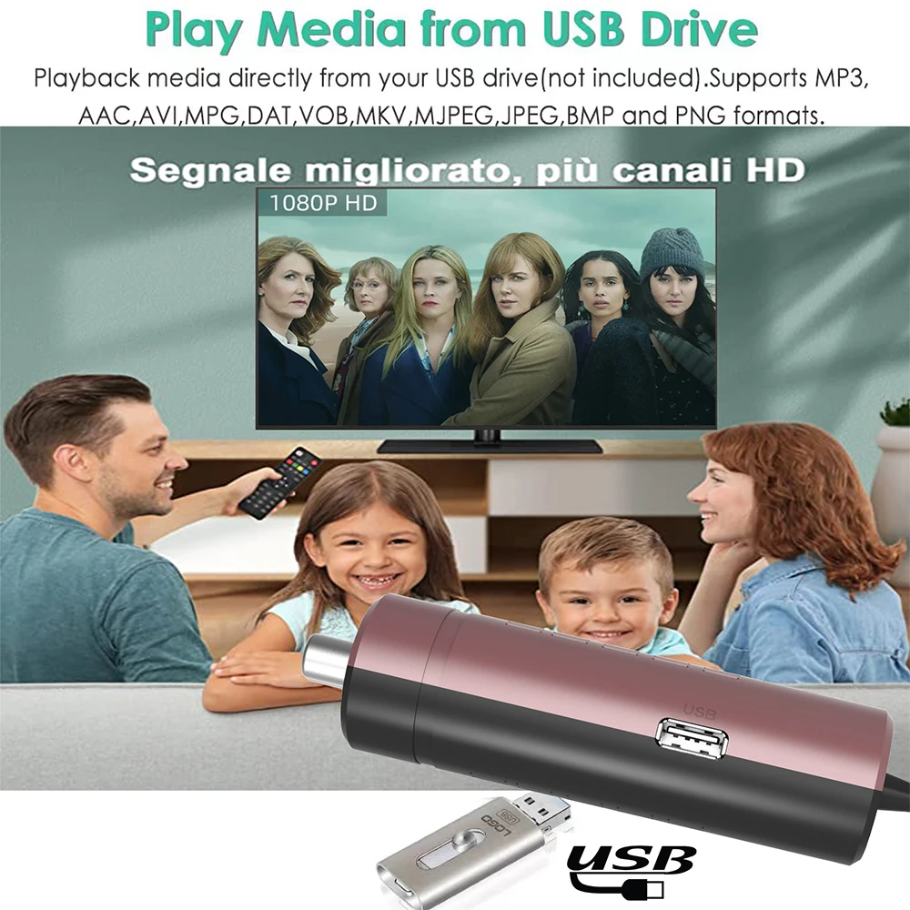 Haohsat DVB-T2plus цифровой итальянский ТВ-Стик 4K DVB T2 Италия Россия USB WIFI 1080p TV Stick Hevc 10 бит