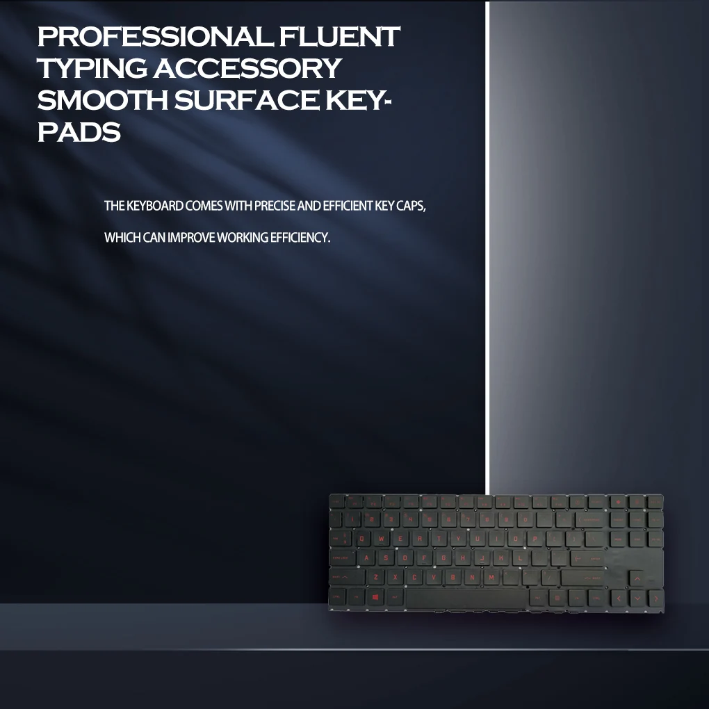 

Keyboard Fluent Typing Backlight Key Board Input Apparatus Computer with Backlit Replacement for HP OMEN 15-EN