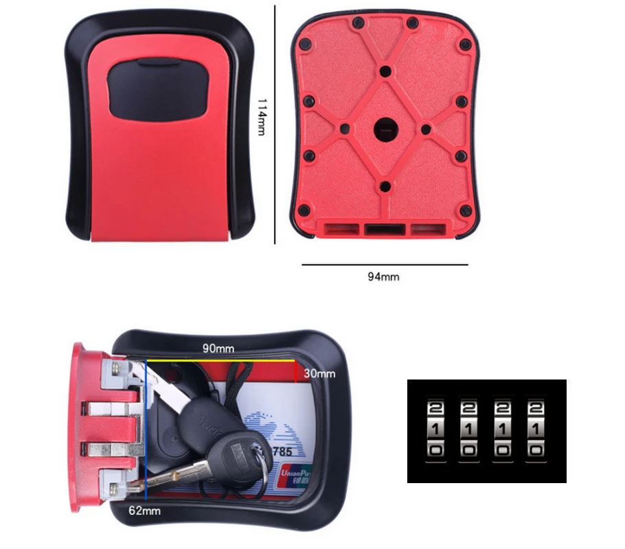 Сейф для ключей защитный ящик мини-органайзер депозитный скрытый сейф