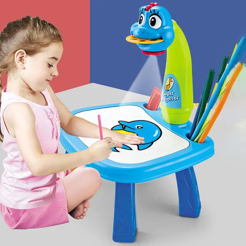 

Светодиодный проектор, художественный стол для рисования, детские игрушки, доска для рисования, стол для творчества, набор для рисования, Об...