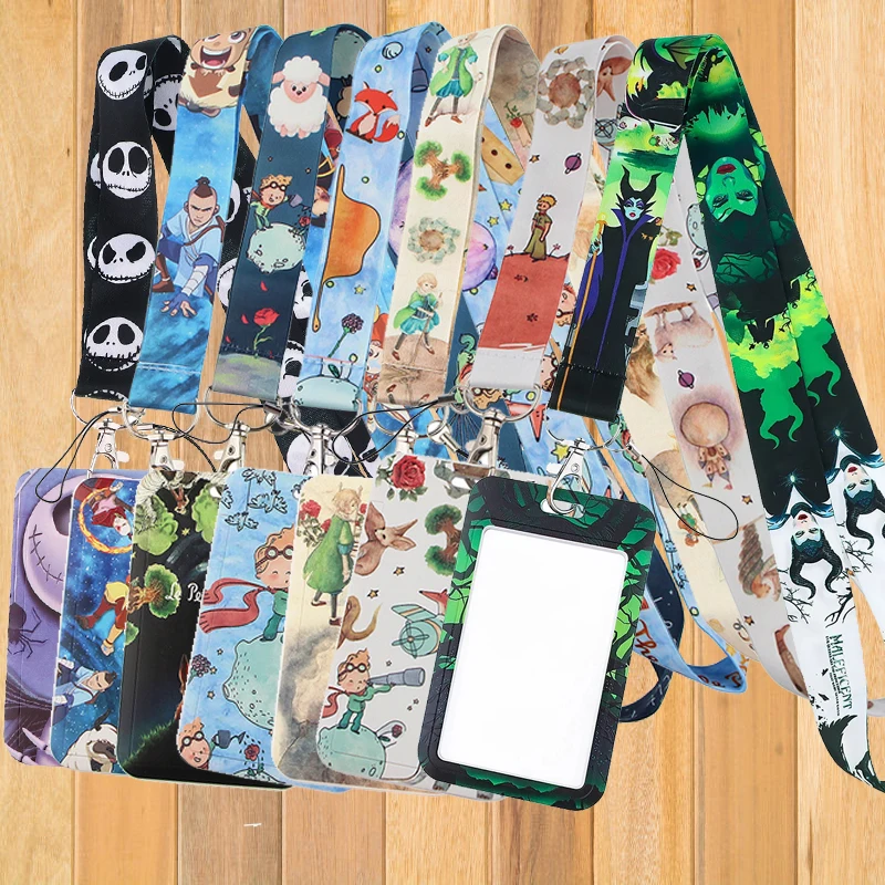 

A0967 The Little Prince Cartoon Lanyard Card ID Badge Holder Keychain Pass Gym Mobile Key Holder Key Rings Gifts