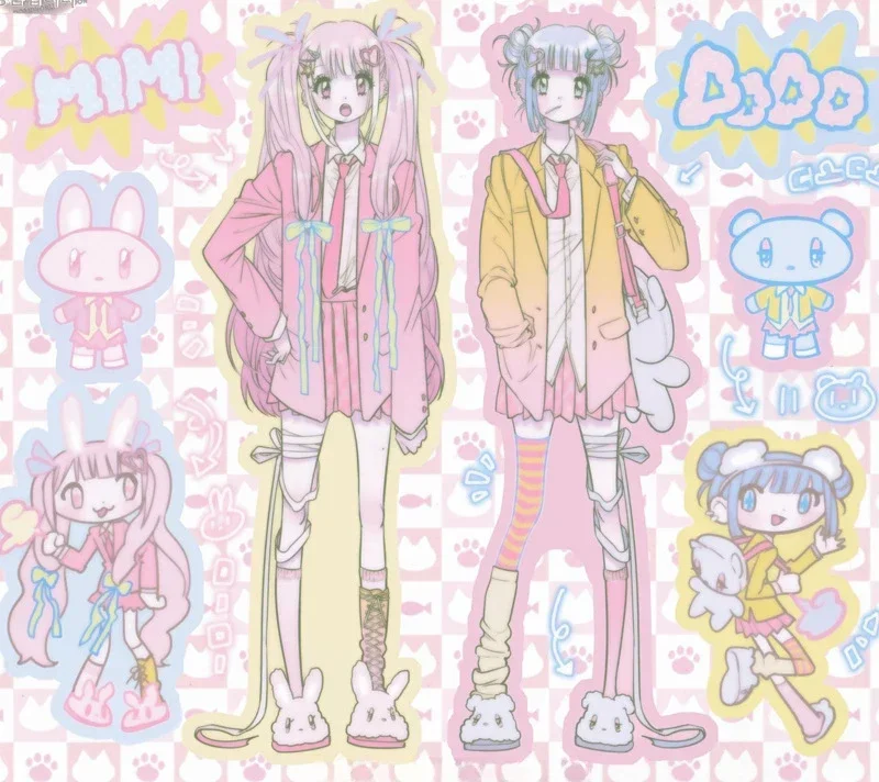 

Стикер девочка корейский персонаж