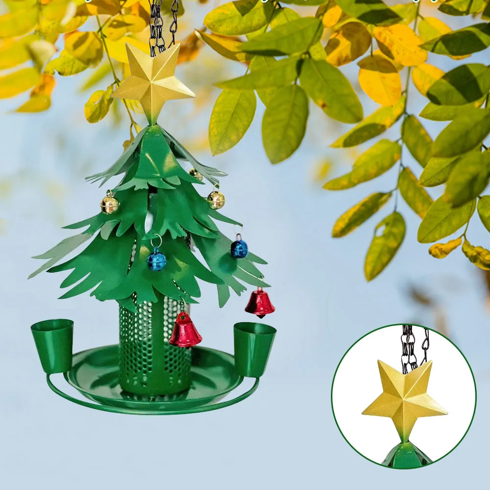 Кормушки для птиц, Рождественская елка, металлическая кормушка для птиц, подвесные кормушки для птиц на открытом воздухе, поделки, кормушки ...