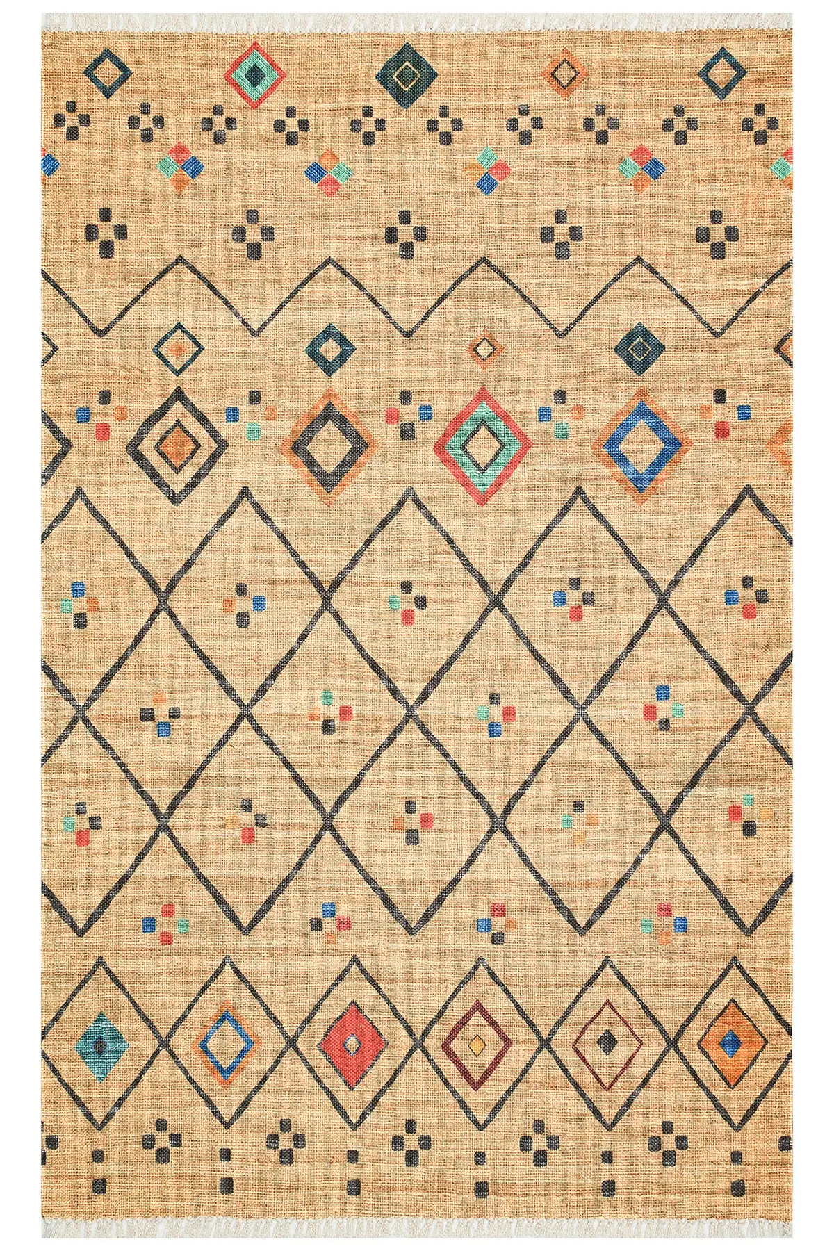 

Cotton Non-Slip Rug High Quality Bohemian Carpet Hand Woven Orange Asos AS 07 Multy Jute Wicker Washable Double-sided Rugs