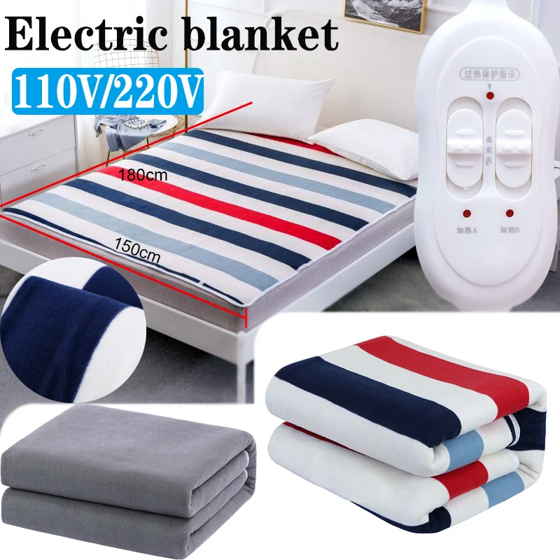 

Electric Blanket 220V 110V Thicker Heater Double Heated Blanket Mattress Thermostat Electric Heating Blanket Body Warmer Fluffy