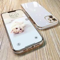 luxury plating armor shockproof solid color case for iphone 11 12 13 pro max mini xs x xr 7 8 plus se 2020 silicone bumper cover