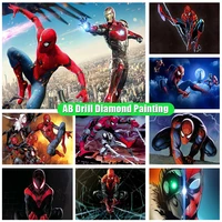 disney diy ab diamond painting marvel spiderman hero cartoon avengers embroidery mosaic kits handmade art gift home decor ll127