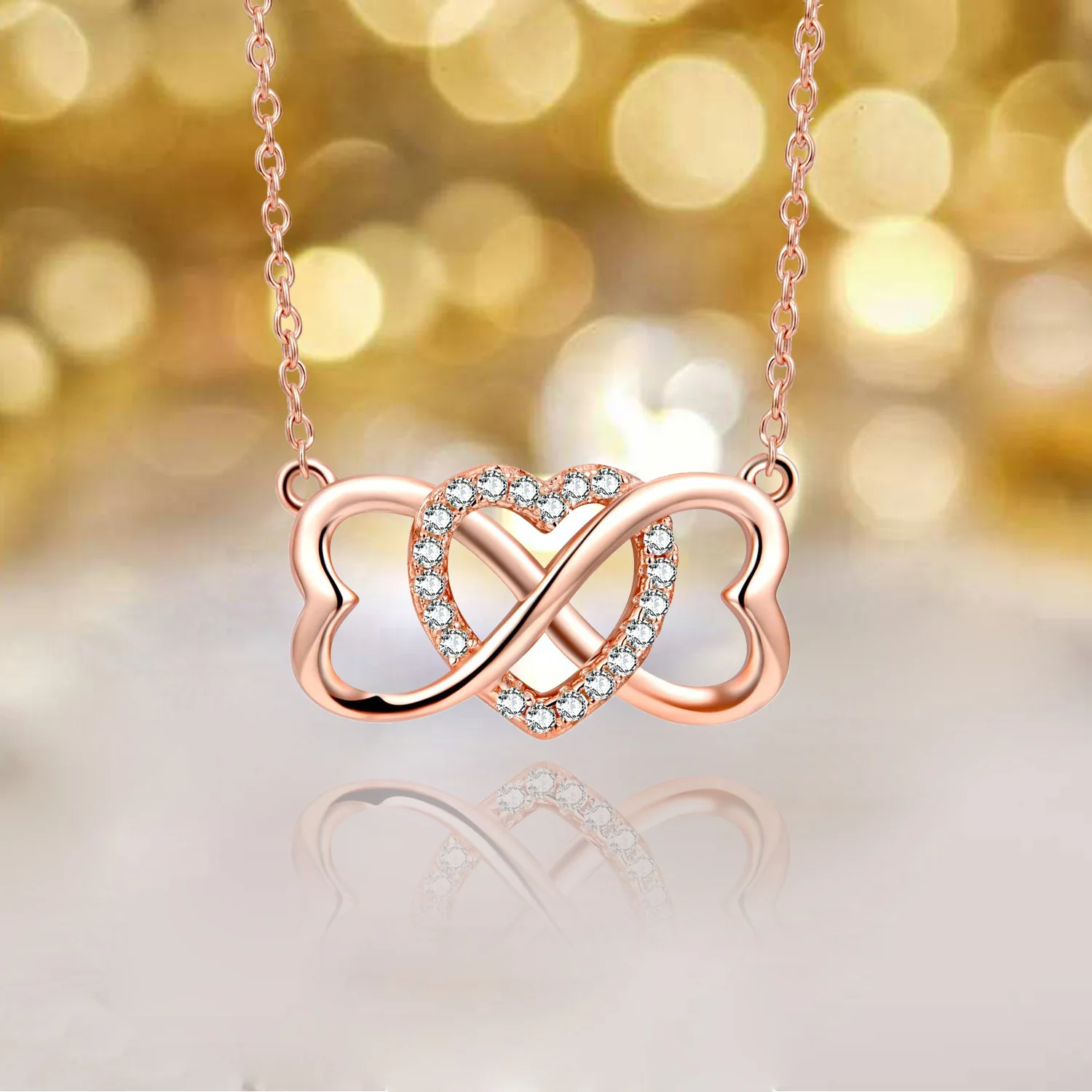 

Love Necklace Female Creative Micro Inlaid 8-Character Love Pendant Jewelry Wholesale For Women Chokers Party Gift Jewelry