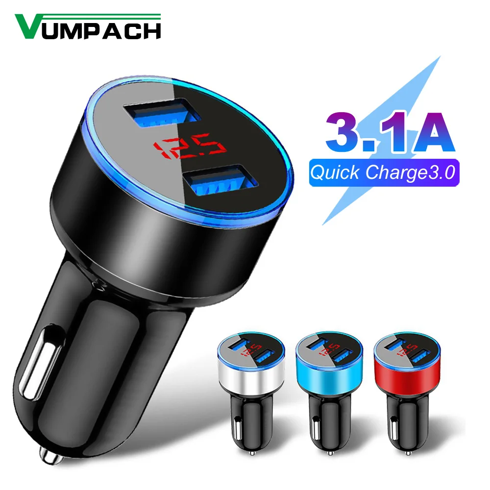 

ORUICQ автомобиля Quick Charge QC 3,0 Мобильный телефон Зарядное устройство 2 Порты и разъёмы USB быстрый автомобиль Зарядное устройство для samsung Xiaomi Ipad ...
