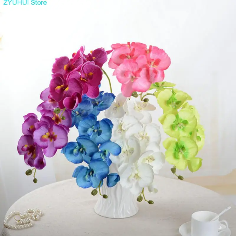 

Artificial Butterfly Flowers DIY Artificial Butterfly Orchid Silk Flower Bouquet Phalaenopsis Wedding Home Decoration
