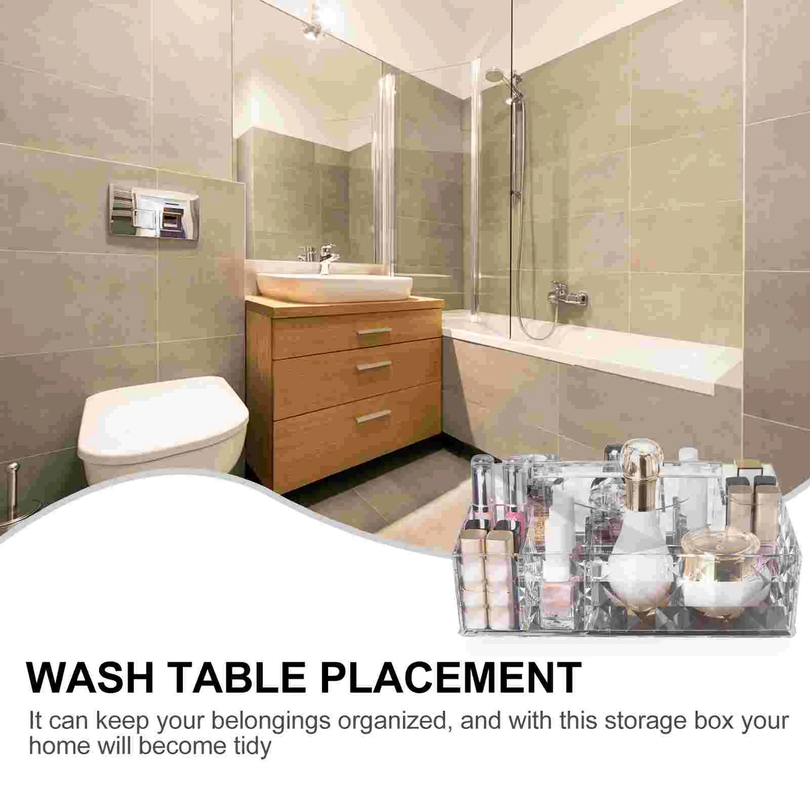 Ящик для хранения домашний чехол органайзер макияжа держатель настольный