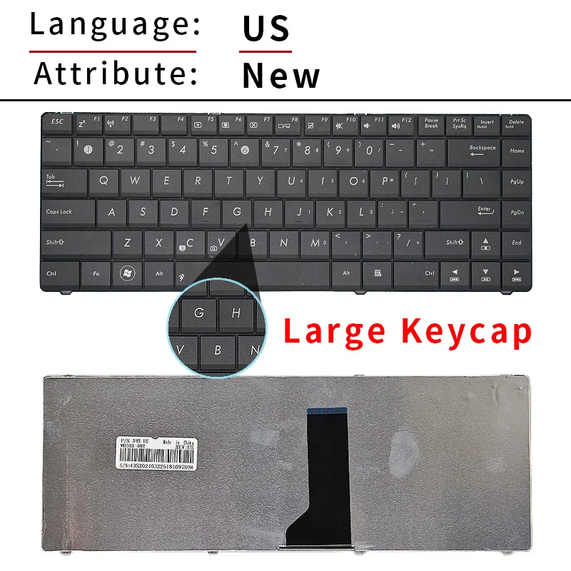 Фото Новая американская русская клавиатура для ноутбука ASUS P43E P43S N43E N43EI U30 U30JC K43E K43SA U80 U81 UL80 U80V U80E U82 U82U RU черный №4