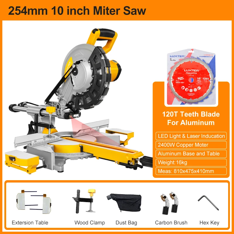 

Пила торцовочная настольная, LUXTER 2400W, пила торцовочная с протяжкой