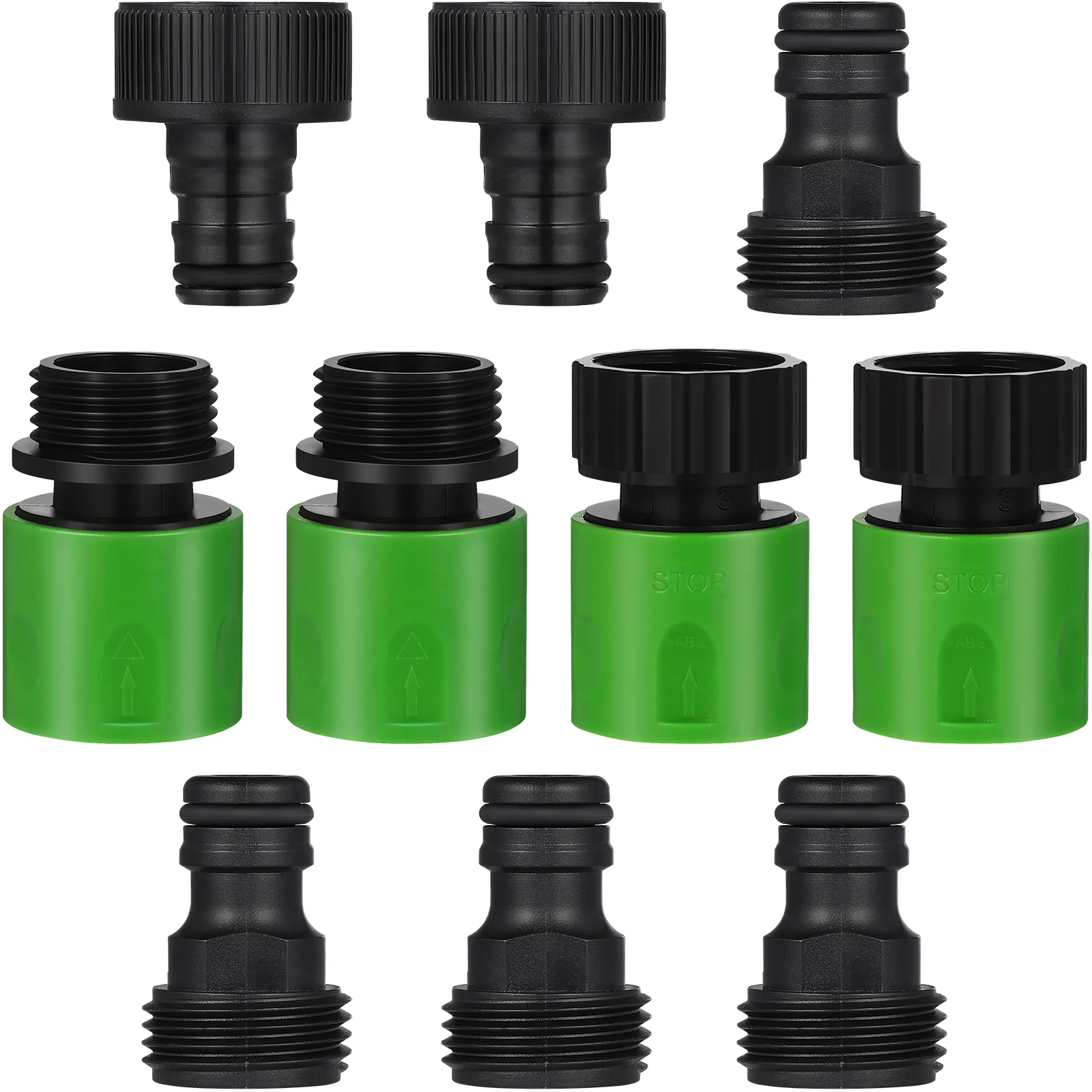 

10 Pcs Leak-proof Quick Release Standard 3/4 Inch Hose Adapters Garden Hose Connectors Kit Garden Hose Repair Connector