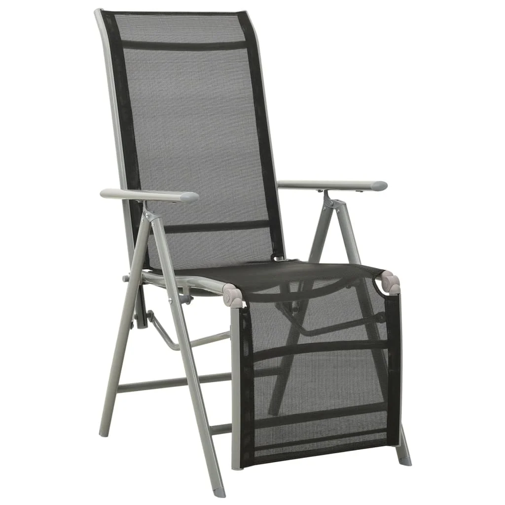 

Reclining Garden Chair, Textilene and Aluminium Outdoor Seat Chair, Patio Furniture Silver 58.5 x 69 x 78-110 cm