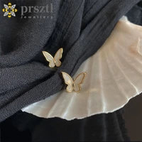 prsztl retro acrylic butterfly earrings for women korean fashion cute animal brincos statement stud earrings jewelry gift