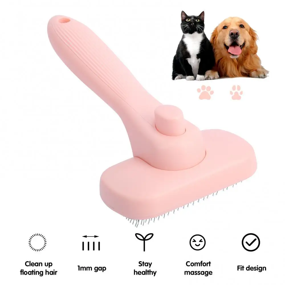 

Щетка для груминга домашних животных, массажная для кошек и собак, кроликов, самоочищающаяся