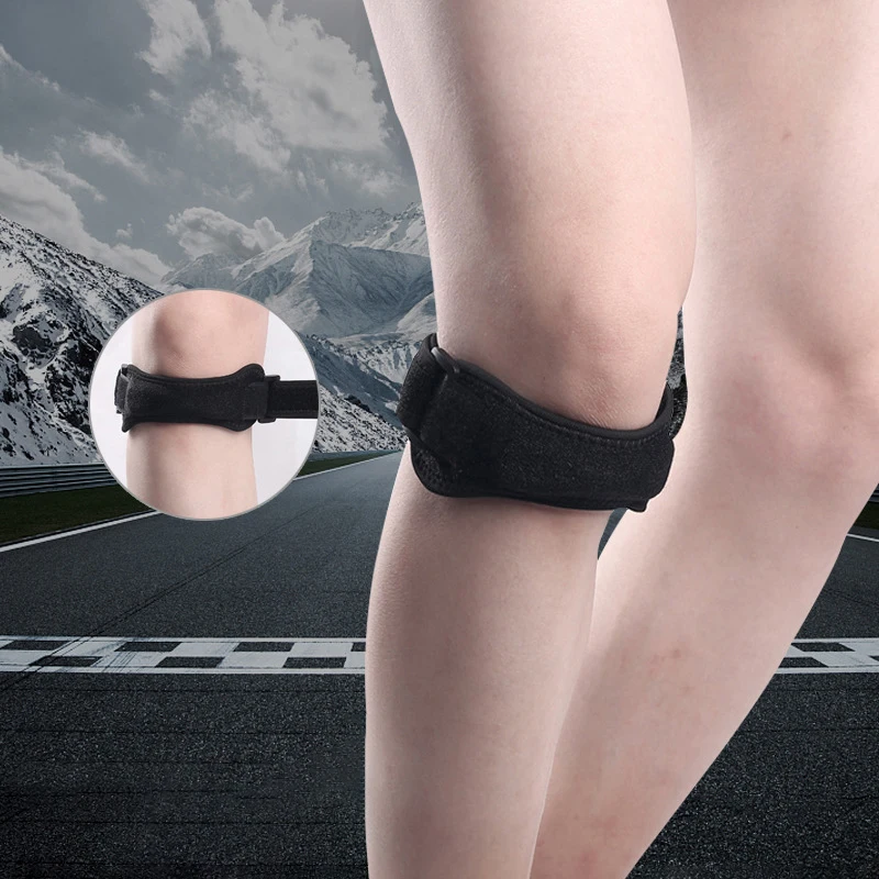 1 шт. Регулируемый бандаж на коленный сустав поддержка наколенника черный