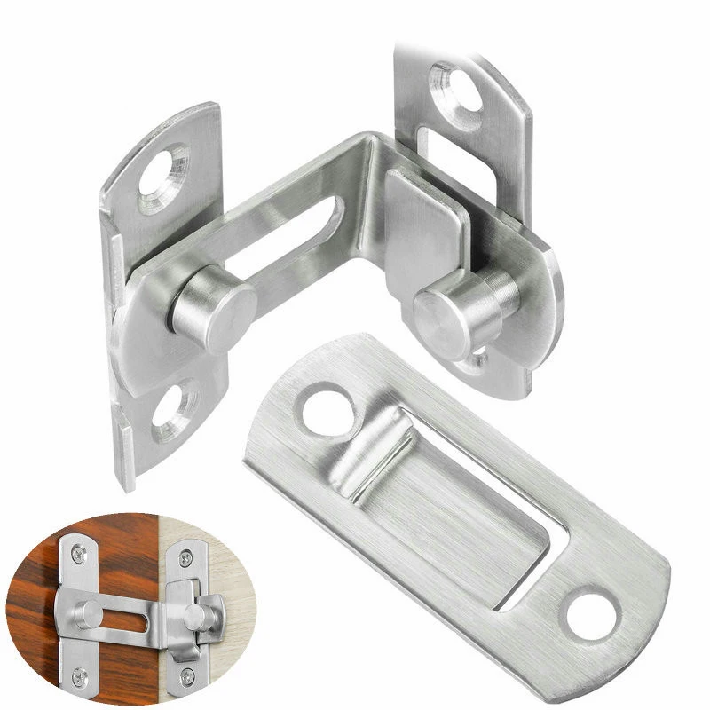 

90 Degree Stainless Latch Right Angle Sliding Lock Locker Hardware Accessories
