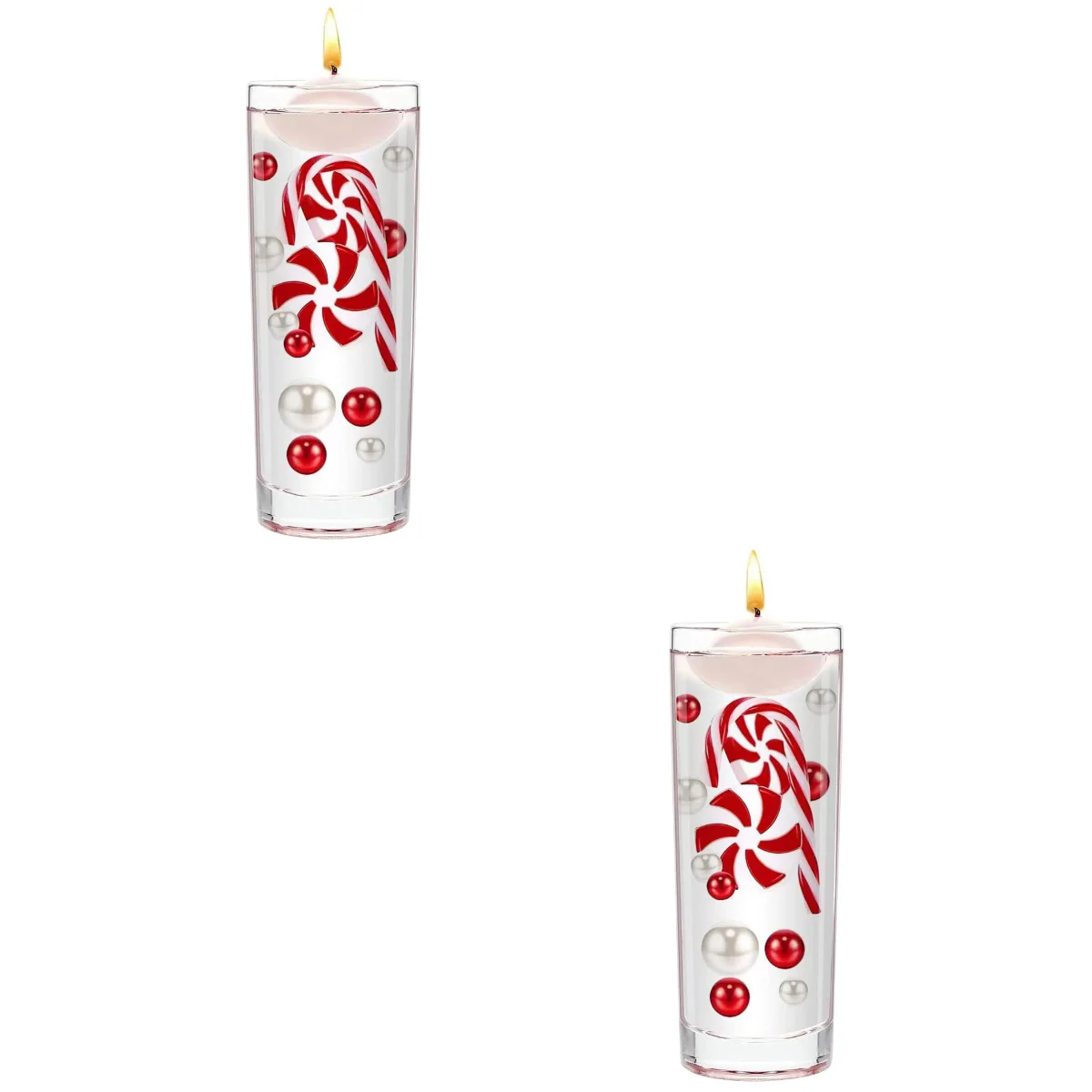 

2 Sets Christmas Vase Fillers Pearl Vase Fillers Floating Floating Candles Centerpiece