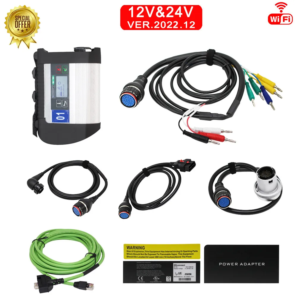 

2023.06 VER. Full Chip ADG426 &AM79C874VI MB Star C4 Sd Connect 100925 for B-Enz Car&Truck Support 12V&24V Diagnostic Tool