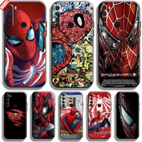 spiderman marvel avengers for xiaomi redmi note 8 8 pro 8t 2021 phone case soft silicon coque cover black funda comics