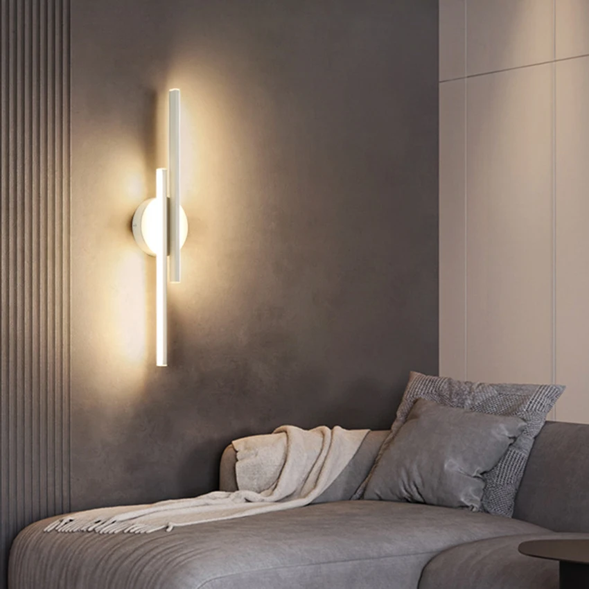 

14W Led Wall Lamp Long Acrylic&Iron Wall Light Indoor Lighting Home Bedroom Bedside Lamp Balcony Aisle Corridor Light AC85-265V