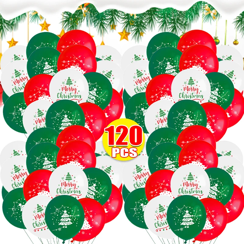 120/12 шт. 12-дюймовые рождественские шары красные латексные для вечеринки дня