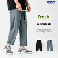 new mens clothing personalized belt designer draped loose casual sports pants hip hop streetwear 2022 fashion men pants