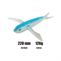 taigek 22cm 126g lure bionic soft lure saltwater fishing lure lure banana fish trout lure plastic fishing lure holographic