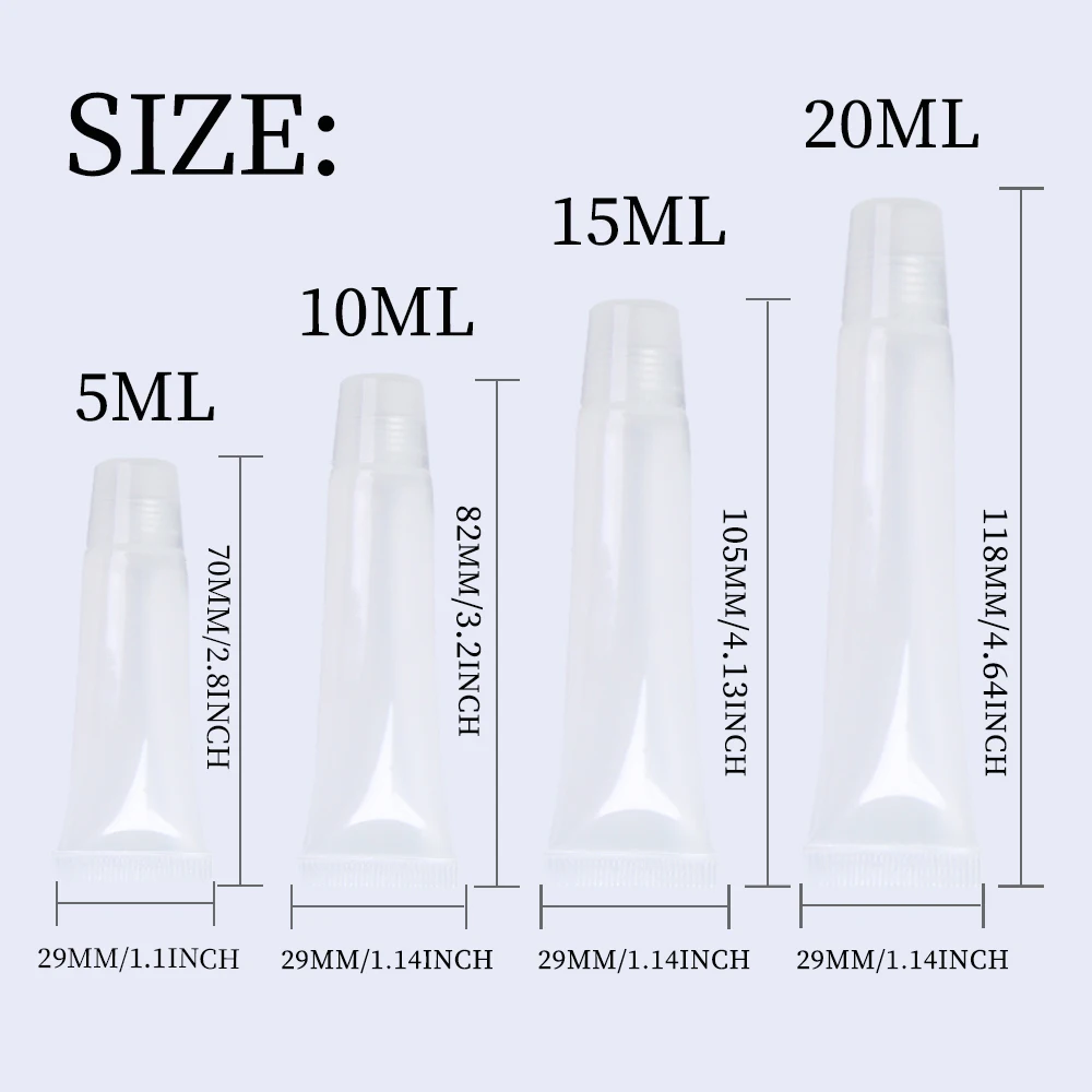 

Пустой Блеск для губ, 50 шт., 5/10/15 мл