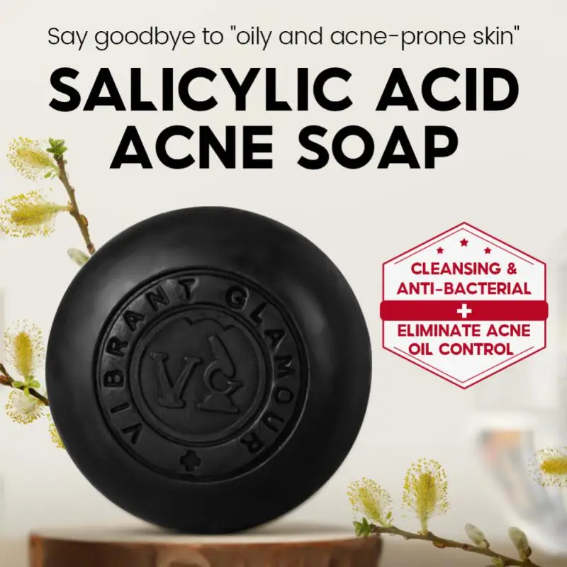 Salicylic Acid Acne Handmade Soap Cleanses Deep Clean Remove Old Keratin Pores Inhibits Acne Anti-Inflammatory Soothing 100g