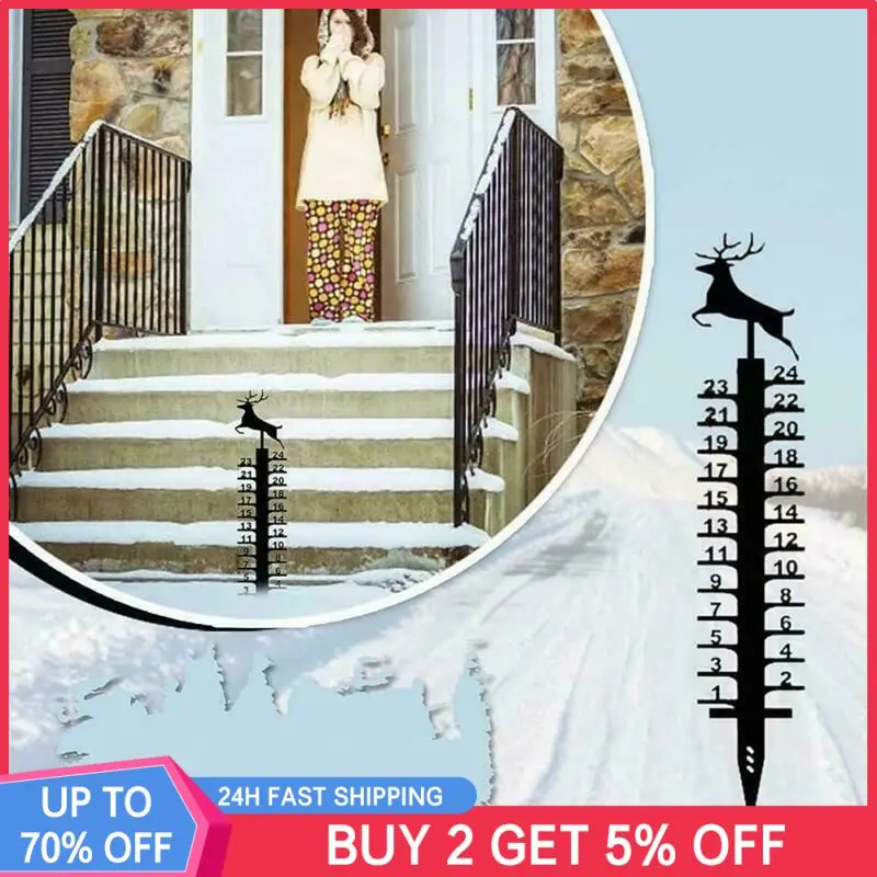 

Металлическая линейка, 24 дюйма, ручная работа, садовый стержень для измерения снега, новинка, датчик снега, уличный измерительный стержень для зимних снежинок, 2023