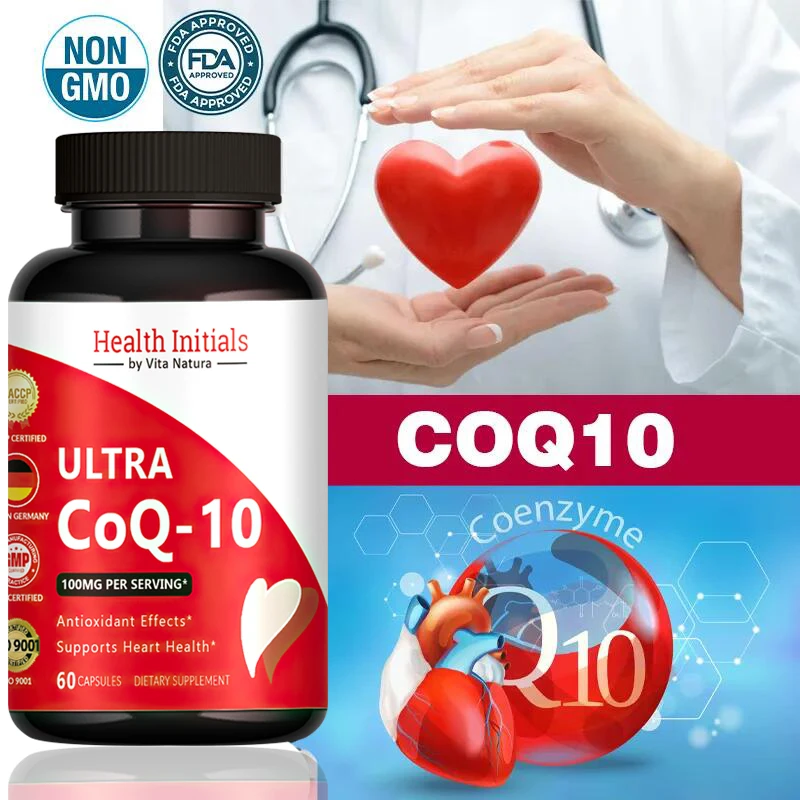 

Q10 Capsules Protect Heart Health Lower Blood Pressure Protective Cardiovascular Anti-aging Beauty Capsules Relieve Fatigue