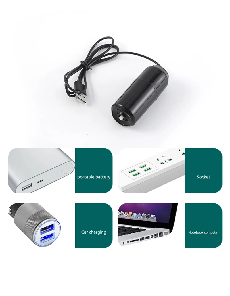 Портативный мини-кислородный насос с микро-USB для аквариума рыб домашнего