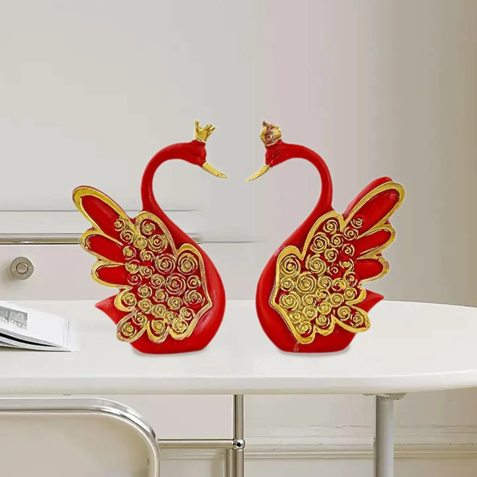 

Статуэтки лебедей Serenable из смолы