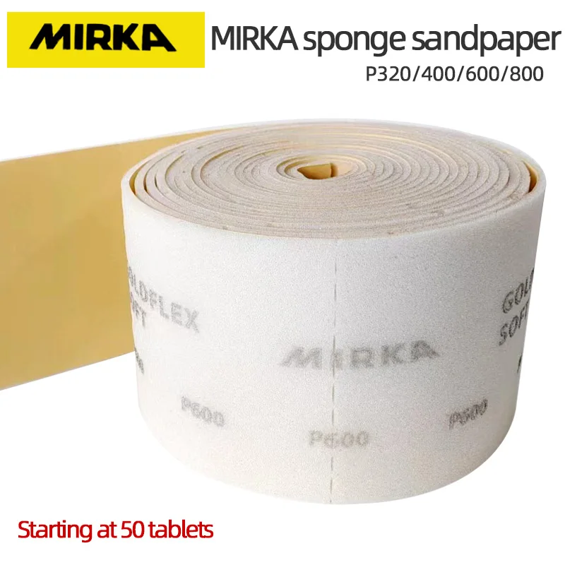 MIRKA Gold Sponge Sandpaper Roll Mocha Hand Tear Flexible Polishing Sand Block Automotive Industry Grinding
