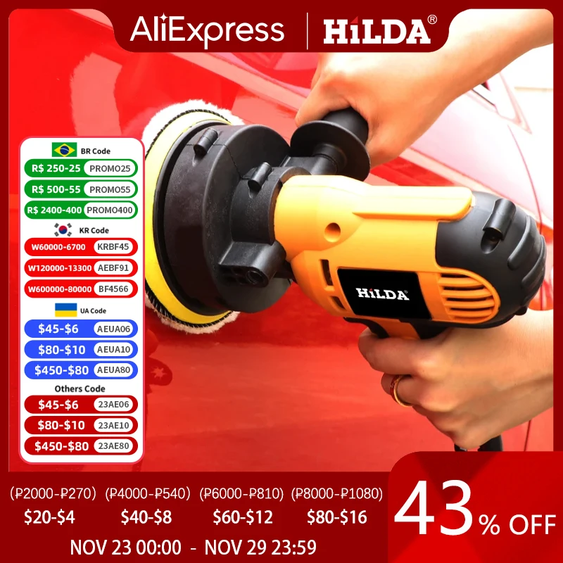 Электрическая полировальная машинка для авто, Полировальный станок с регулируемыми скоростями для автомобилей