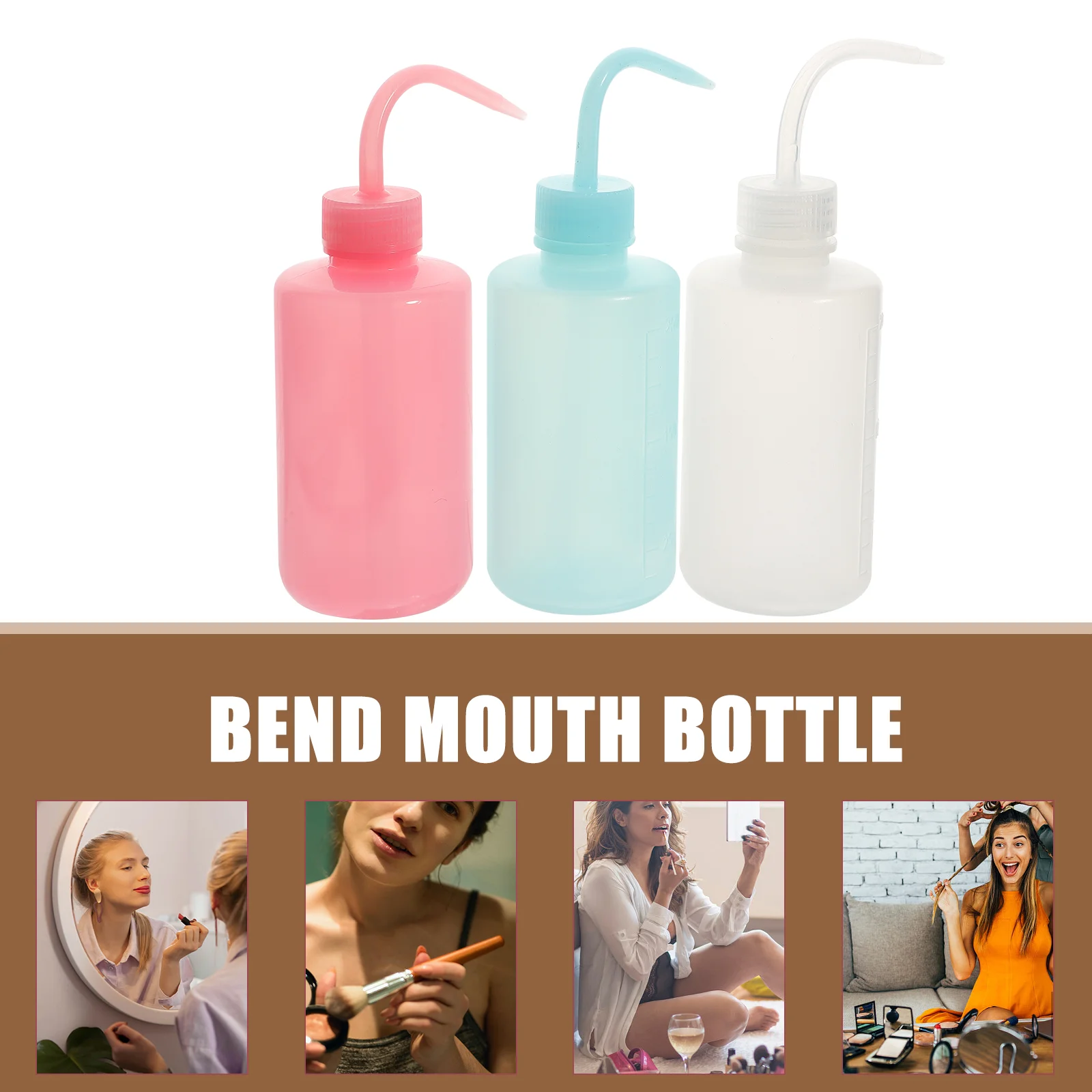 

Elbow Bottle Simple Eyelashes Empty Grafting Bend Mouth Tool Practical Squeeze Creative Cleaning Wash