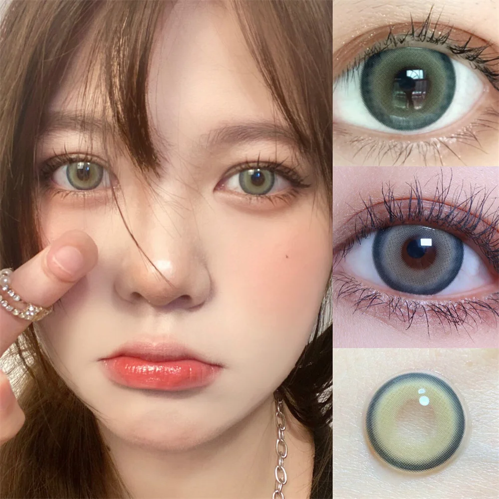 Nainai Green Crazy Small Beauty Pupil Цветные контактные линзы для глаз Косметические