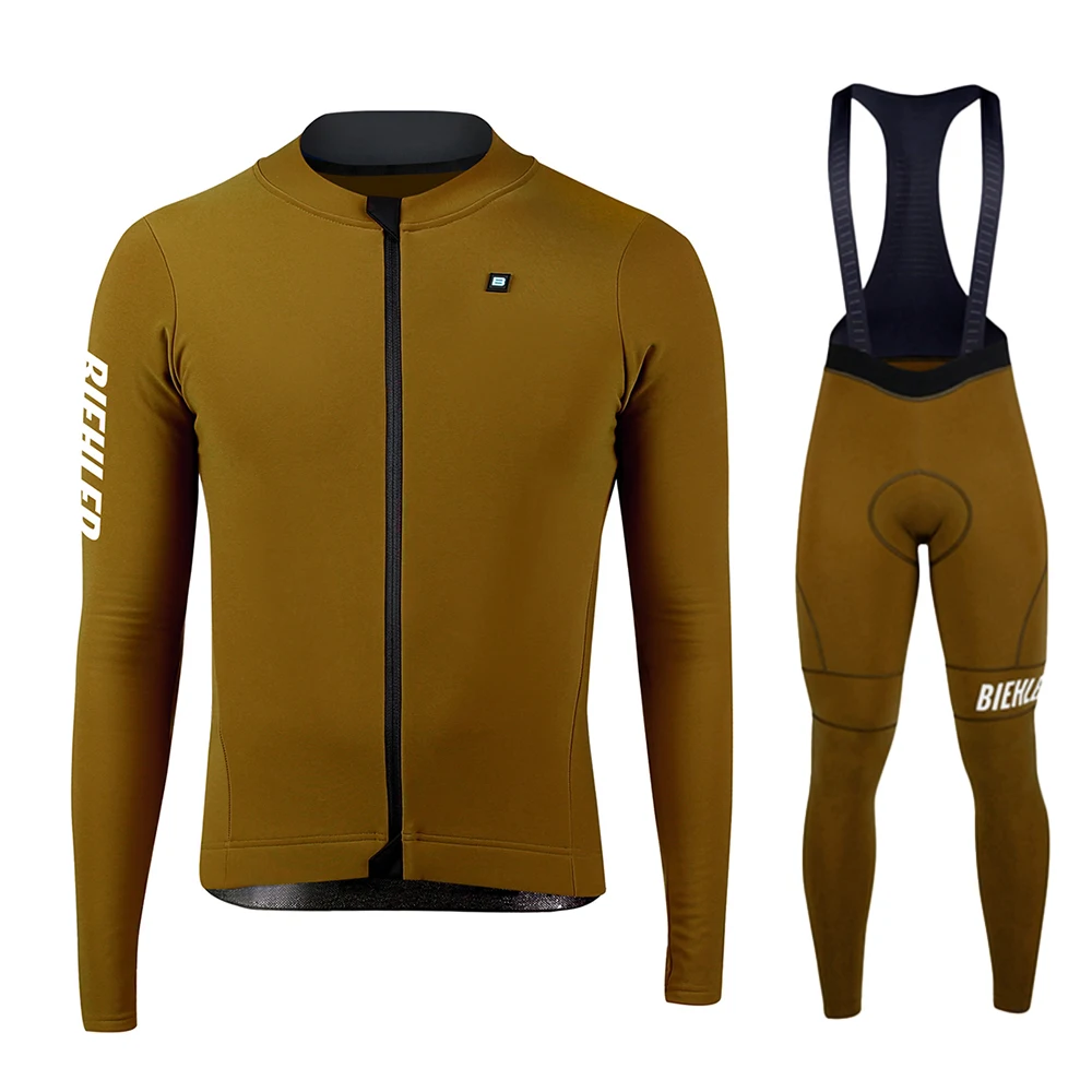 

BIEHLER Autumn Long sleeve Cycling clothing Spring Cycling Jersey set New Bike Clothing MTB maillot Ropa Ciclismo