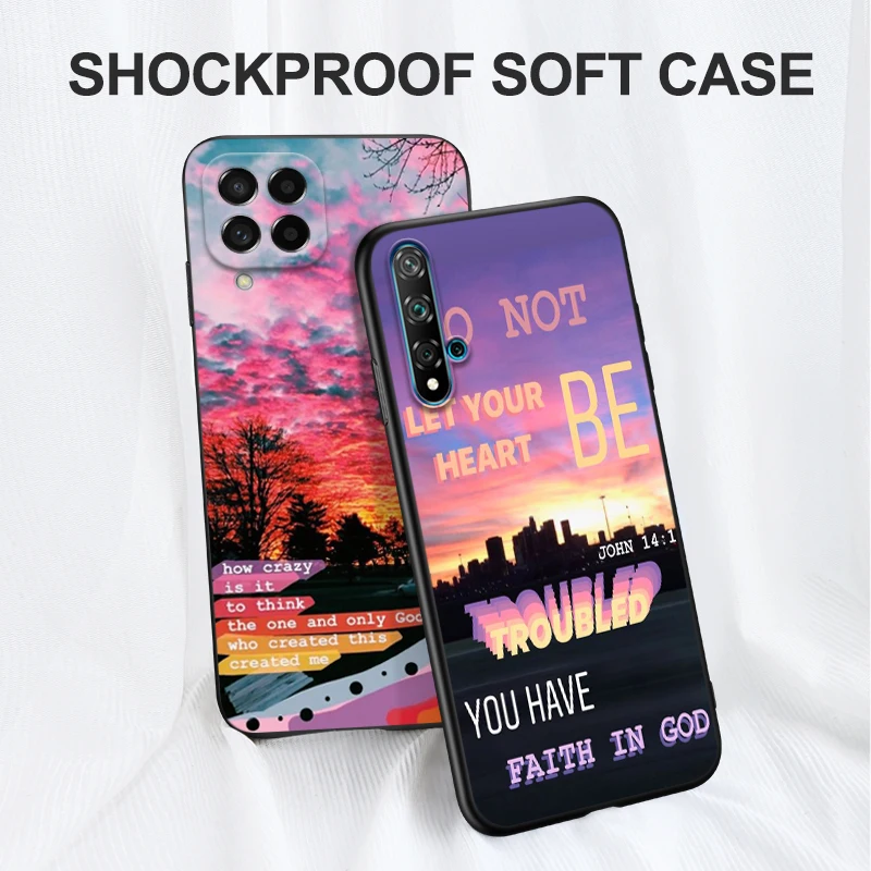 Черный чехол из ТПУ для Samsung Galaxy A03 SM-A035 Core A03S A13 A23 LTE A33 A53 A73 4G 5G христианская Иисуса