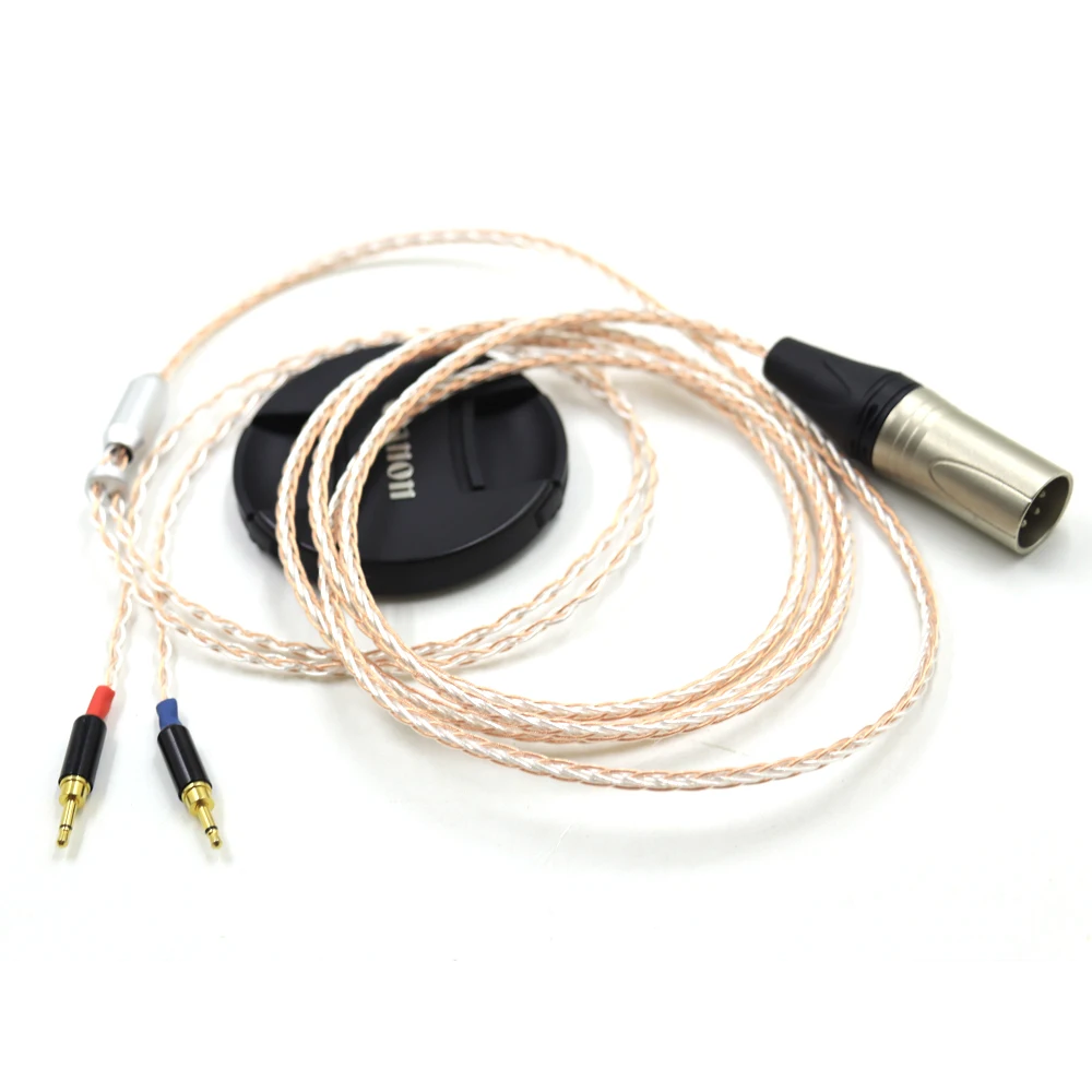 Монокристаллический медный серебристый смешанный кабель для наушников HIFIMAN HE1000