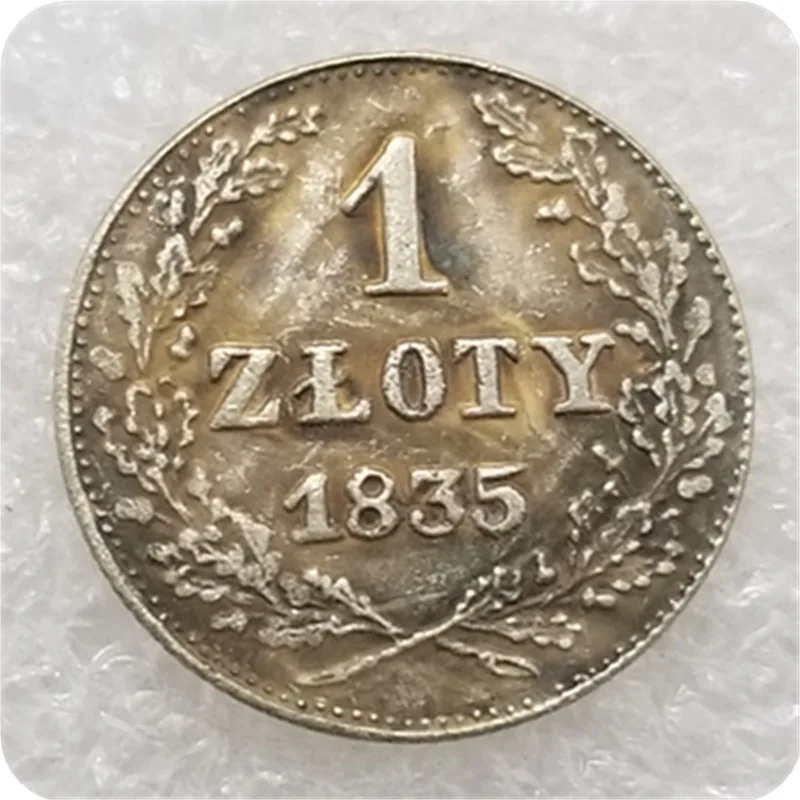 

Польша 1835 Посеребренная латунная памятная Коллекционная монета подарок удачная монета