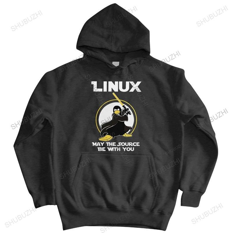 

Толстовка Linux May Be With You, мужская хлопковая толстовка с капюшоном в виде пингвина, программирующего костюма